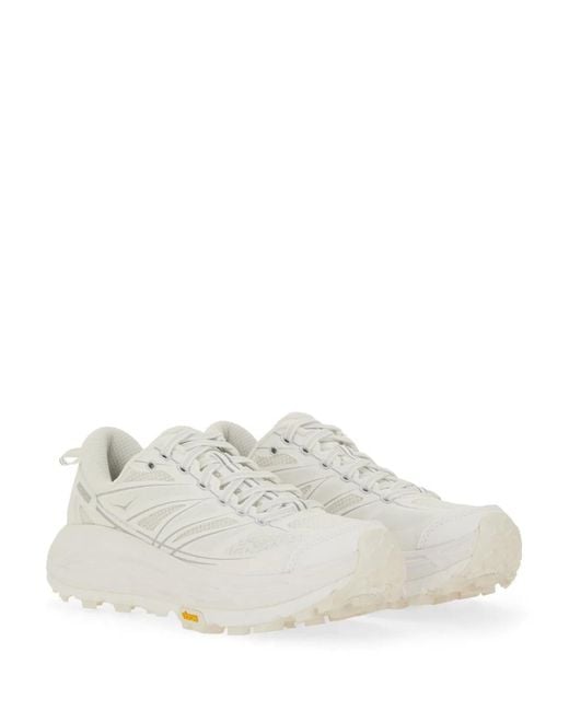 Hoka One One White Mafate "Speed 2" Sneaker