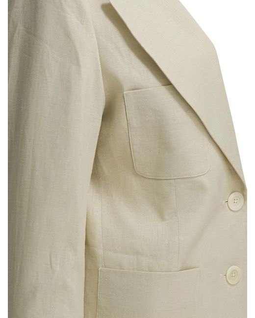 Ines De La Fressange Paris Natural Linen Jacket