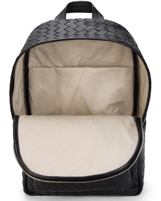 Bottega Veneta Black Classic Woven Backpack for men