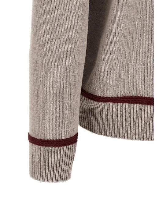 Junya Watanabe Gray Jacquard Sweater for men