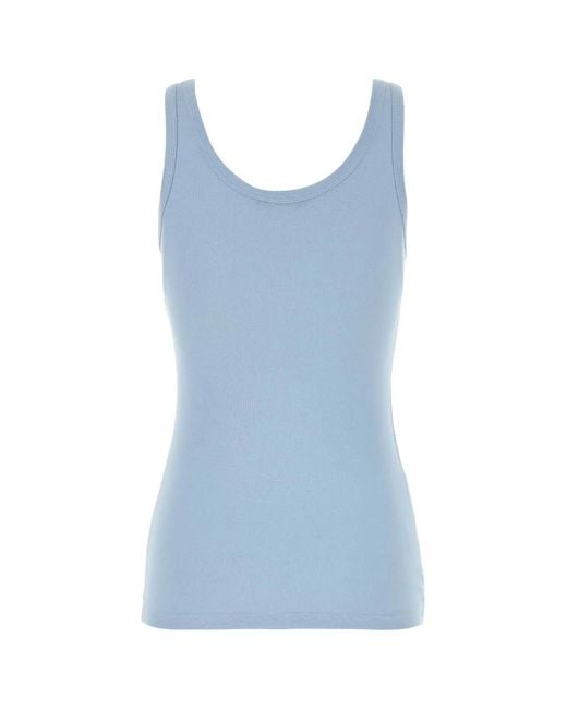 Prada Blue Cotton Tank Top