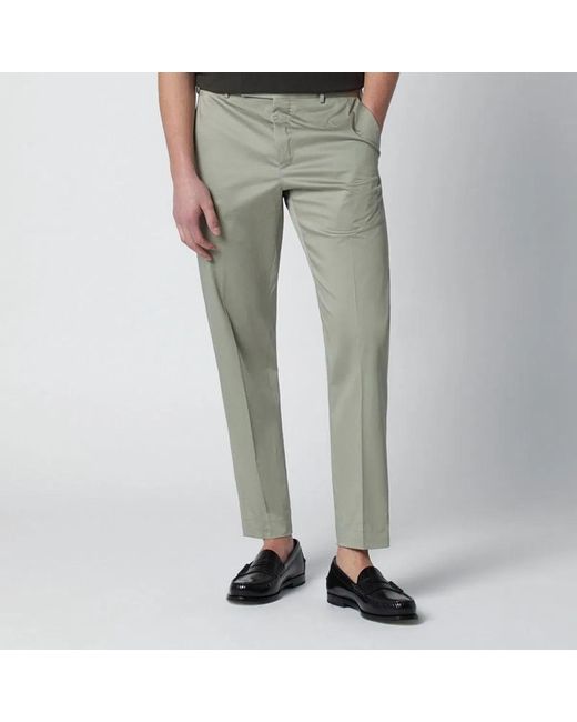 PT01 Green Sage Cottonblend Trousers for men