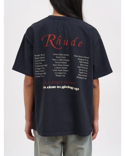 Rhude Blue Usvi Regatta Tour T-Shirt for men