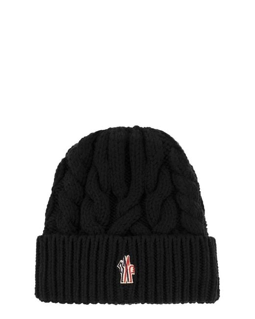 Moncler Black Wool Cap