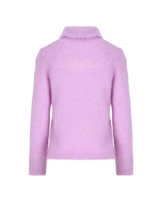 Chloé Purple Lilac Wool Blend Polo Shirt