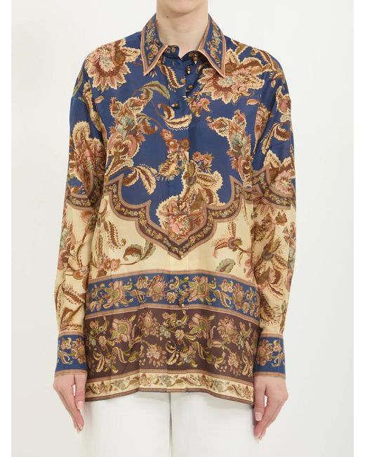 Zimmermann Blue Aster Relaxed Shirt