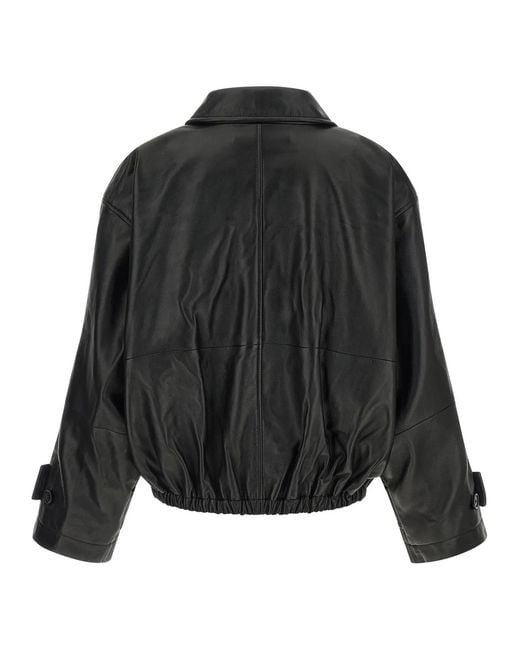 Rohe Black Rohe Blouson Leather Jacket
