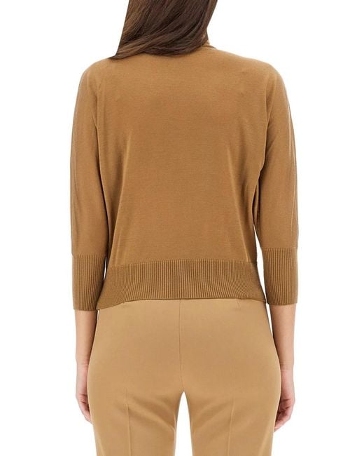 Max Mara Brown Wool Jersey