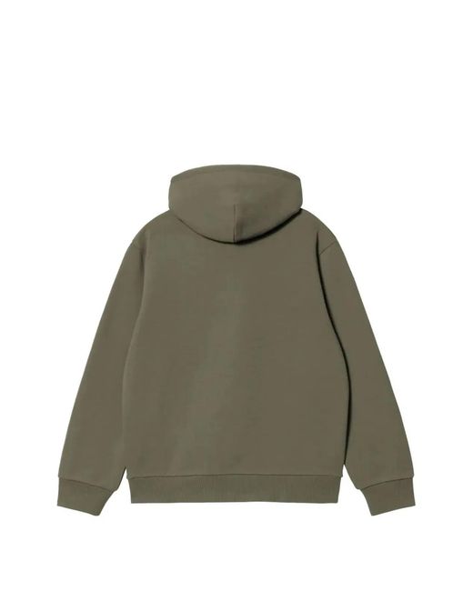 Carhartt Green Logo-Embroidered Hoodie for men