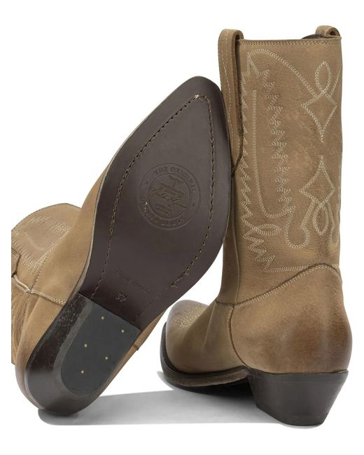 Golden Goose Deluxe Brand Brown "Wish Star" Cowboy Ankle Boots