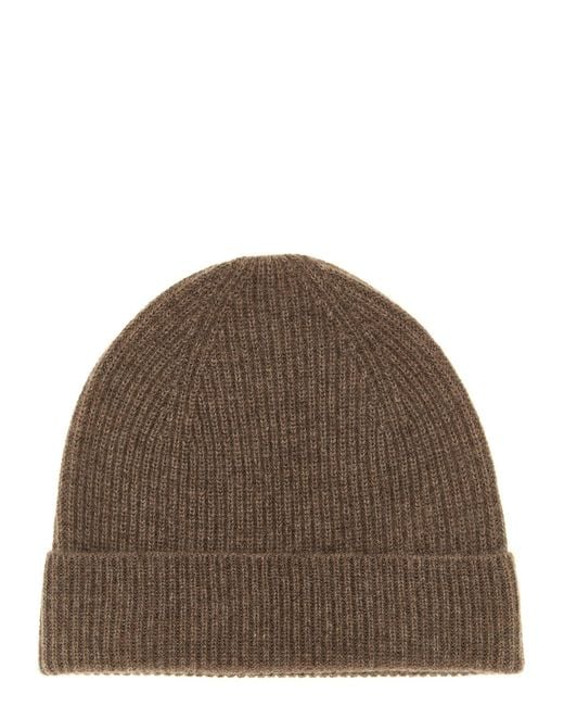 Ballantyne Brown Cashmere Beanie for men
