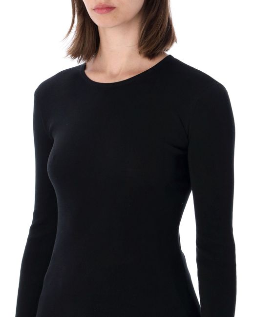 Totême Black Compact Cotton Top