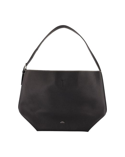 Totême Black Medium Belted Shopper Bag