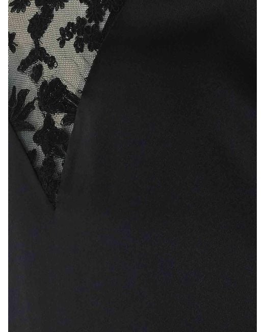 Fendi Black Silk And Lace Dress