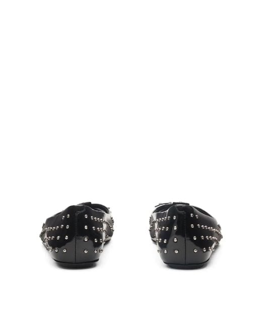 Marc Jacobs White The Glam Studs Kat Ballet Flats