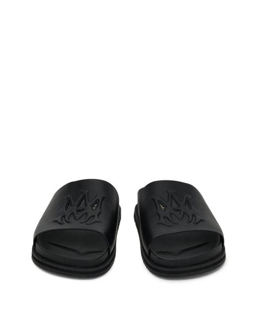 Amiri Black Ma Leather Sandals for men