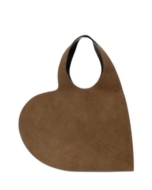 Coperni Brown Double Heart Shoulder Bag