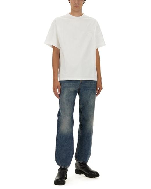 Etro White T Shirt With Pegasus Embroidery for men