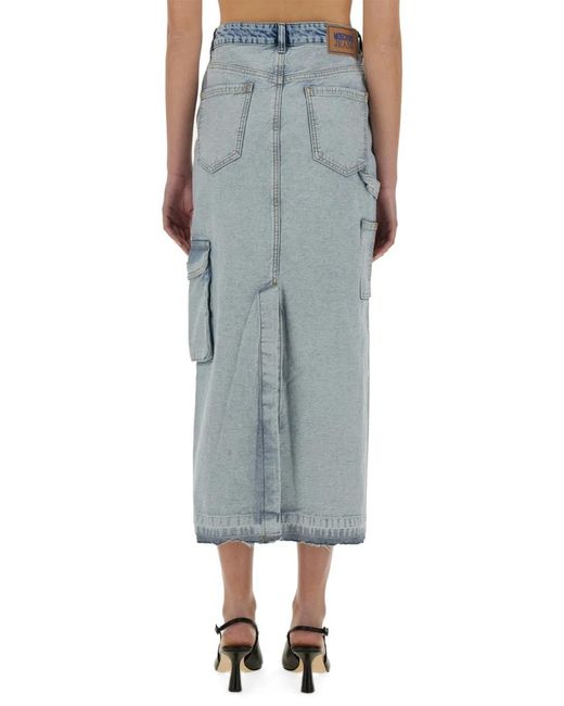 Moschino Blue Denim Cotton Skirt