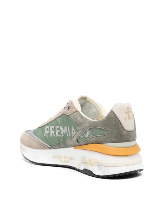 Premiata White Moerun Low-Top Sneakers for men