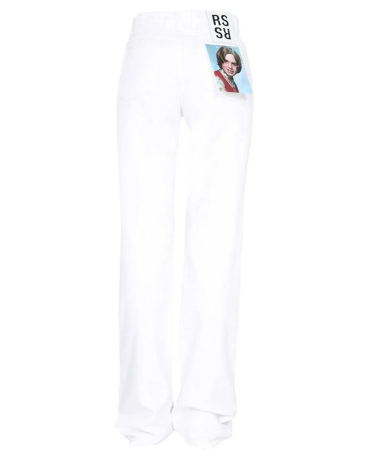 Raf Simons White Flared Jeans