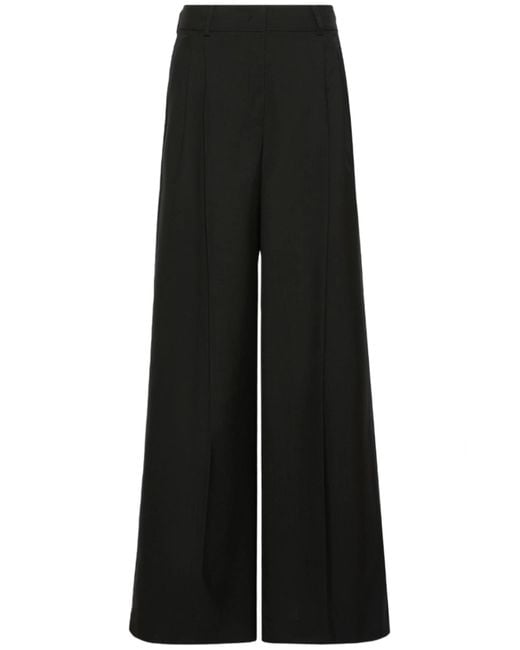 Weekend by Maxmara Black Pleat-Detail Trousers