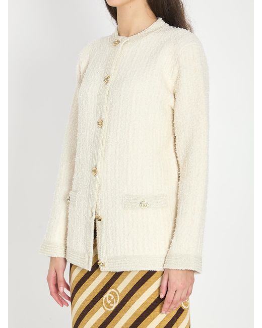 Gucci Natural Wool Cardigan