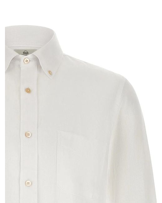 Rivvia Projects White Linen Shirt for men