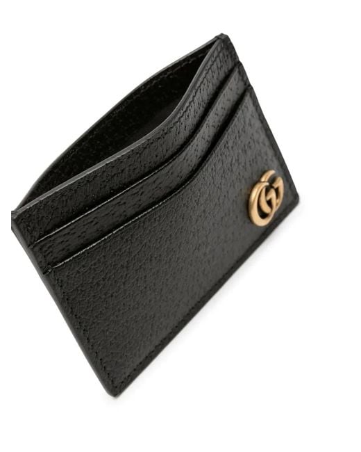 Gucci Black Leather Marmont Card Holder for men