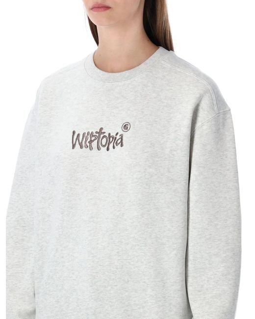 Carhartt White W' Wiptopia Script Sweatshirt
