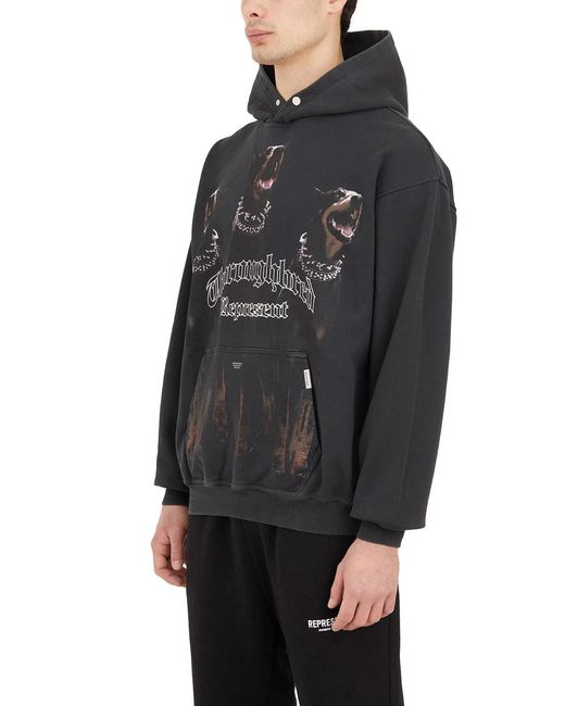 Represent Black Thoroughbread Hoodie for men