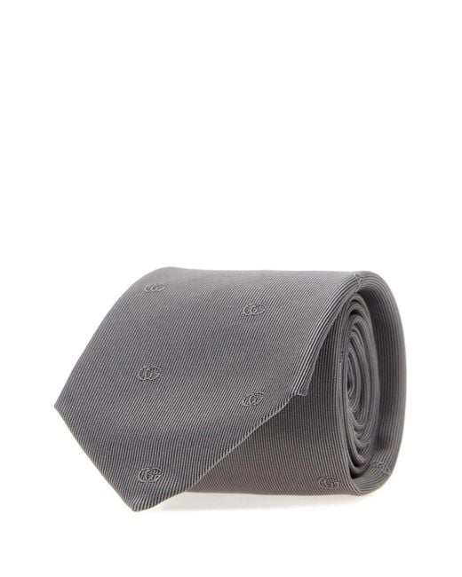 Gucci Gray Jacquard Tie for men