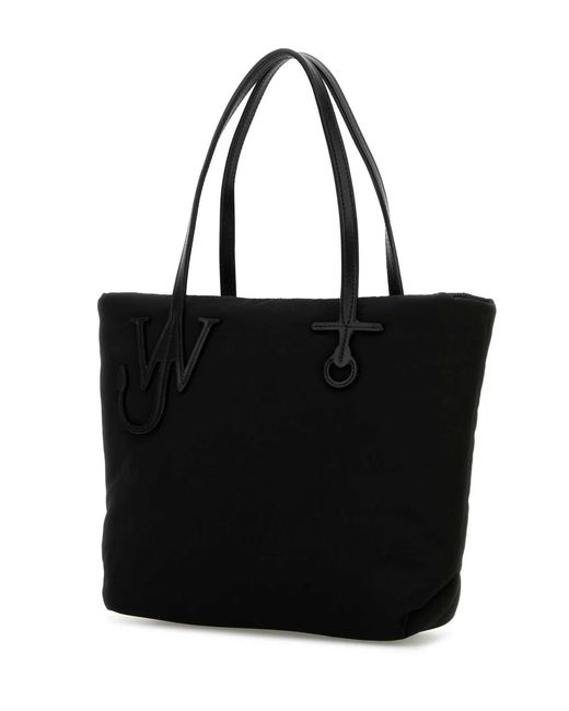 J.W. Anderson Black Fabric Puffy Anchor Shopping Bag