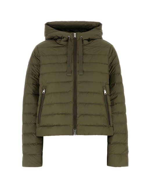 Woolrich Green Army Polyester Down Jacket