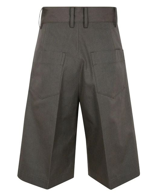 Yohji Yamamoto Gray R-4Tuck Short Pants