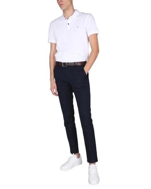Boss Blue Regular Fit Trousers for men
