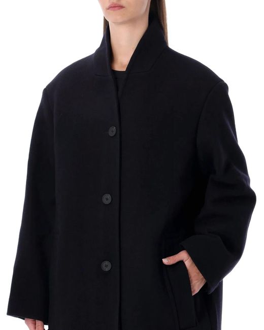 Studio Nicholson Black Morro Double Wool And Cashmere Coat