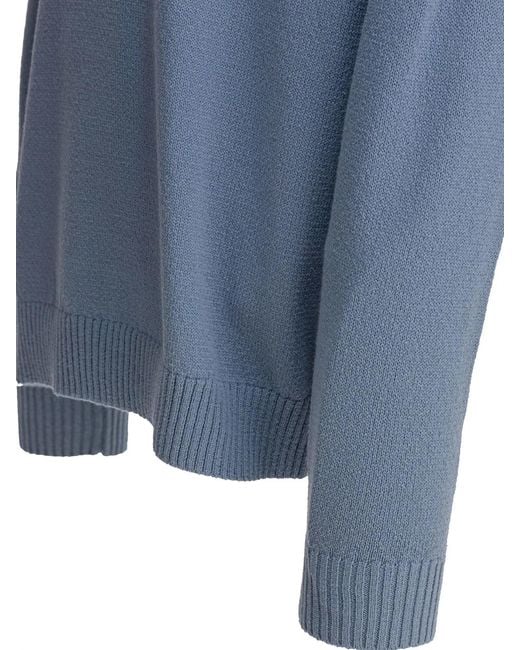 Beams Plus Blue "Lily Yarn" Sweater for men