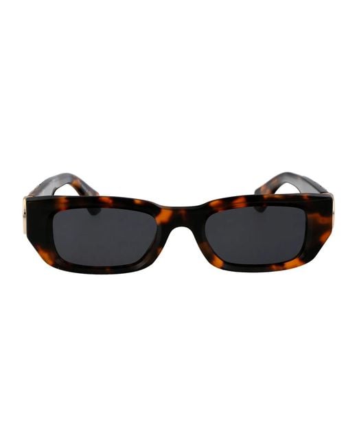 Off-White c/o Virgil Abloh Black Havana Dark Acetate Sunglasses