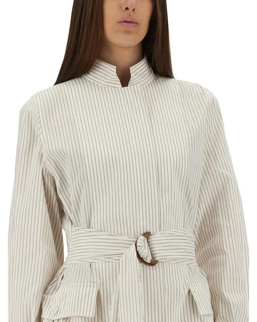 Fendi Natural Cotton And Silk Blouson