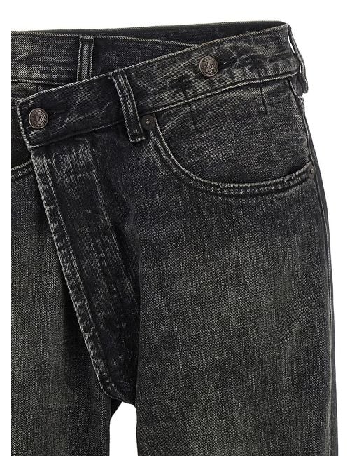 R13 Gray 'Crossover' Jeans