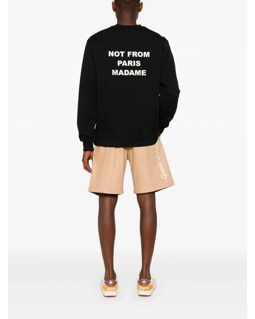 Drole de Monsieur Black Slogan Sweatshirt for men