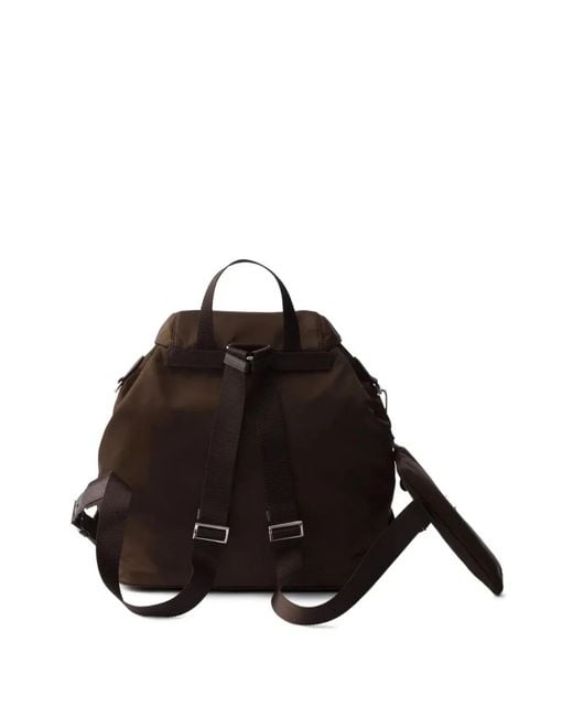 Prada Black Medium Re-Nylon Backpack With Pouch