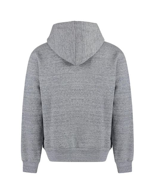 DSquared² Gray Logo Print Hoodie for men