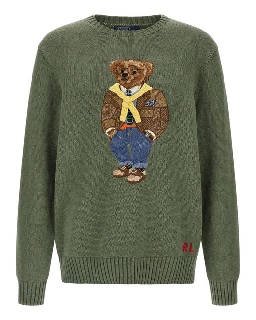 Polo Ralph Lauren Green 'Polo Bear' Sweater for men