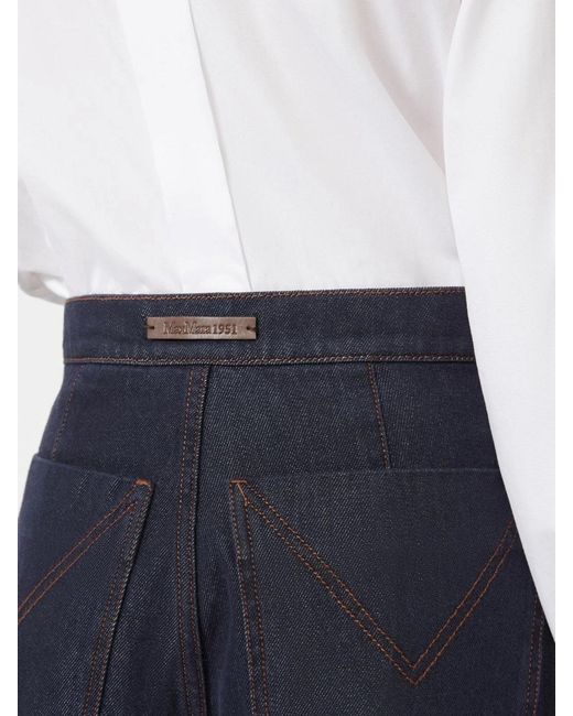 Max Mara Blue Mxmquatto Trouser