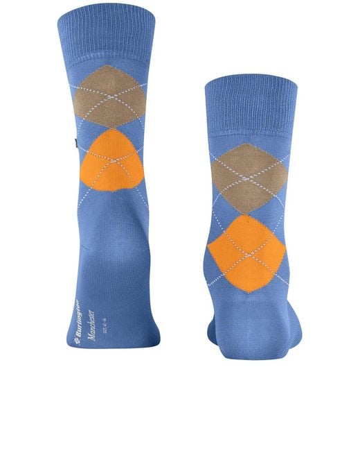 Burlington Blue Calze Manchester for men