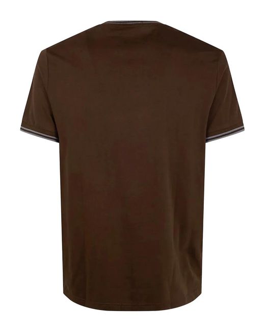 Fred Perry Brown Twin Tipped T-Shirt for men