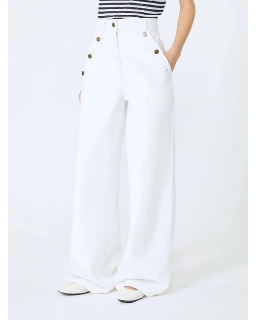 Max Mara White Mxmbadesse Trouser