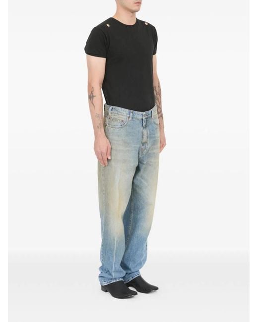 MM6 by Maison Margiela Midblue Washedeffect Denim Jeans for men